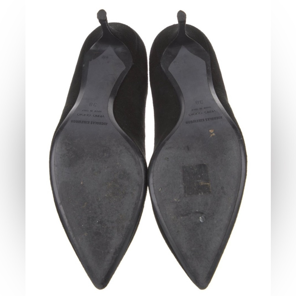 🖤Nicholas Kirkwood Black Suede Pearl Pump🖤 Size 38 - Picture 5 of 5